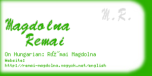 magdolna remai business card